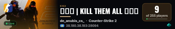 💪🟢➡️ | KILL THEM ALL 💚💚💚 live status badge