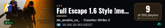 Full Escape 1.6 Style !menu !skin live status badge
