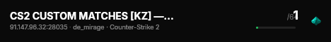CS2 CUSTOM MATCHES [KZ] — CYBERSHOKE.NET live status badge