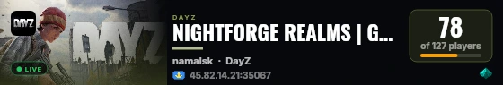NIGHTFORGE REALMS | Group Tension | Silent Zombies | RU DARK ZONE | NVG Rare | Toxic Fog | Night Only live status badge