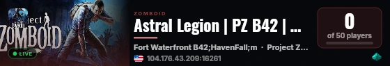 Astral Legion | PZ B42 | Modded live status badge