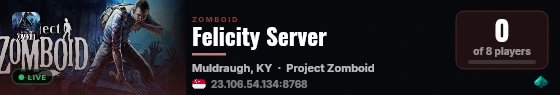 Felicity Server live status badge
