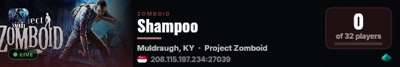 Shampoo live status badge
