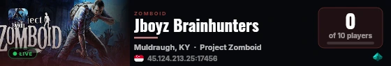 Jboyz Brainhunters live status badge