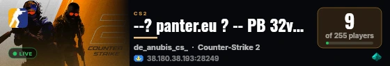 --? panter.eu ? -- PB 32v32 -- • live status badge