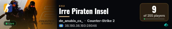 Irre Piraten Insel live status badge