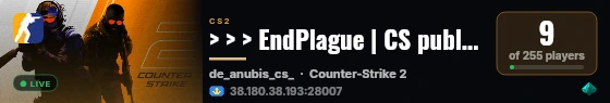 > > > EndPlague | CS public 18+ live status badge