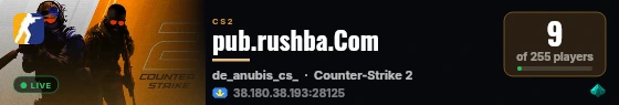 pub.rushba.Com live status badge