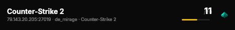 Counter-Strike 2 live status badge