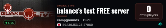 balance's test FREE server live status badge
