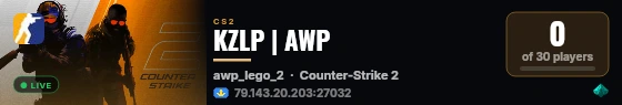 Counter-Strike 2 live status badge