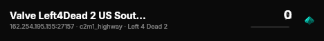 Valve Left4Dead 2 US SouthWest Server (srcds2001-lax2.389.143) live status badge