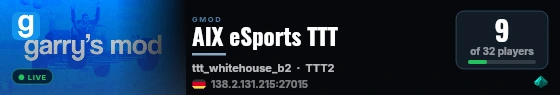 AIX eSports TTT live status badge