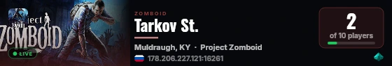 Tarkov St. live status badge