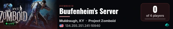 Buufenheim's Server live status badge