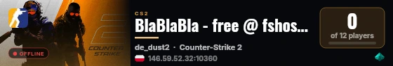 BlaBlaBla - free @ fshost.me live status badge