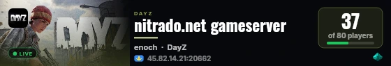nitrado.net gameserver live status badge