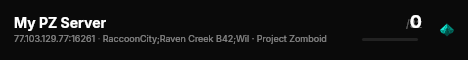 My PZ Server live status badge