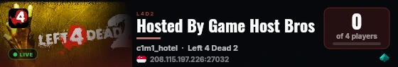 Hosted By Game Host Bros live status badge