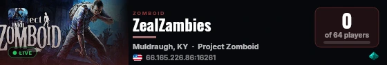 ZealZambies live status badge