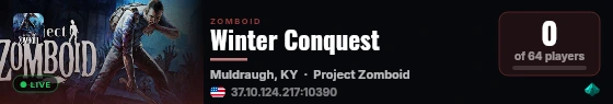 Winter Conquest live status badge