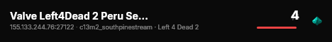 Valve Left4Dead 2 Peru Server (srcds2014-lim1.381.108) live status badge
