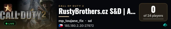 RustyBrothers.cz S&D | Axis 0 : 0 Allies | Round 0/20 live status badge