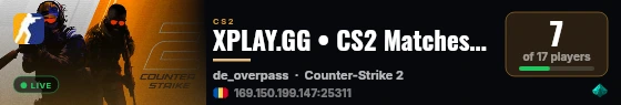 XPLAY.GG • CS2 Matches #142 live status badge