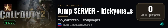 Jump SERVER - kickyoua..s live status badge