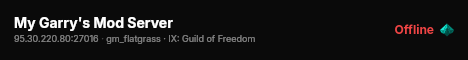 My Garry's Mod Server live status badge