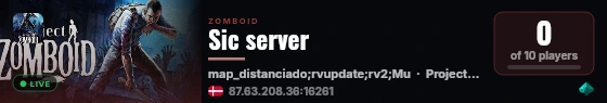 Sic server live status badge