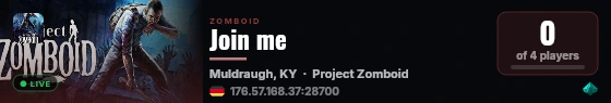 Join me live status badge
