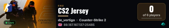 CS2 Jersey live status badge