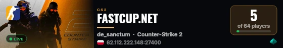 FASTCUP.NET live status badge