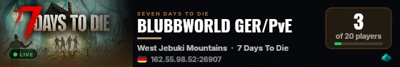 BLUBBWORLD GER/PvE live status badge
