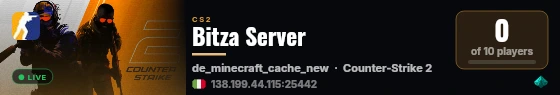 Bitza Server live status badge