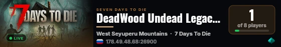 DeadWood Undead Legacy [RU] live status badge