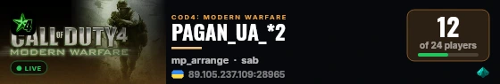 PAGAN_UA_*2 live status badge