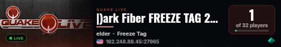 |)ark Fiber FREEZE TAG 24x24 live status badge