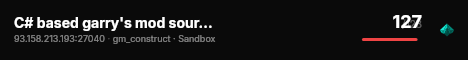 C# based garry's mod source engine server! live status badge
