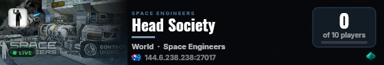 Head Society live status badge