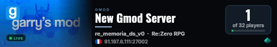New Gmod Server live status badge