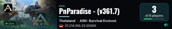 PnParadise - (v361.7) live status badge