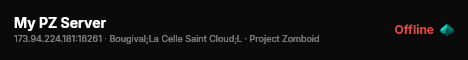 My PZ Server live status badge