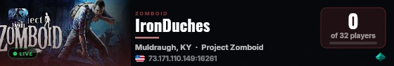 IronDuches live status badge