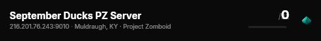 September Ducks PZ Server live status badge
