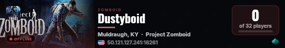 Dustyboid live status badge