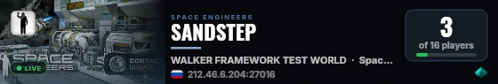 SANDSTEP live status badge