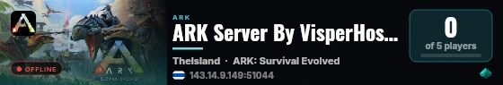 ARK Server By VisperHost - (v361.7) live status badge