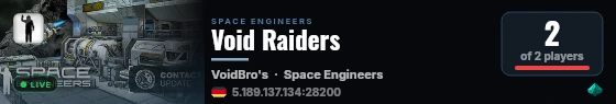 Void Raiders live status badge